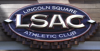Image of custom dimensional facade sign for the Lincoln Square Athletic Club on Lincoln Ave in Chicago,IL