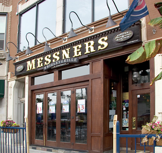 Image of wooden Facade Sign for Messners in Wrigleyville Chicago,IL Cubs