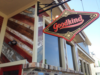Image of Goodkind Sign, Goodkind wooden sign, Goodkind, bayview sign, Milwaukee Sign Makers, Goodkind Sign, Sandblasted Signs Wisconsin, Wood Signs Milwaukee, Sign makers milwaukee