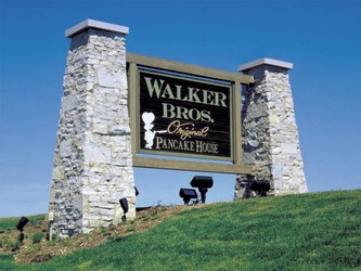 Walker Bros Sign, Wooden Signs Illinois, Signs Wisconsin, Gold Leaf Signs Chicago