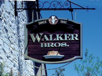Walker Bros Pancakes Sign,
Walker Bros Wood Signs, Sign Design Chicago