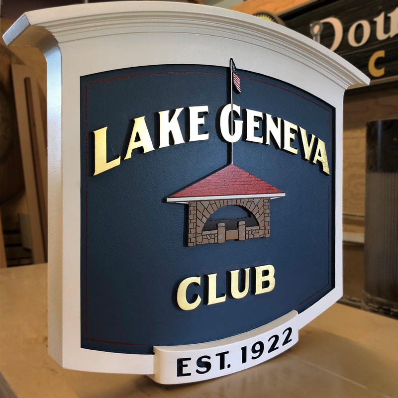 CNC Carved HDU sign, CNC Carved Signs Chicago, High Density Urethane Signs  Wisconsin, Wooden Signs Chicago